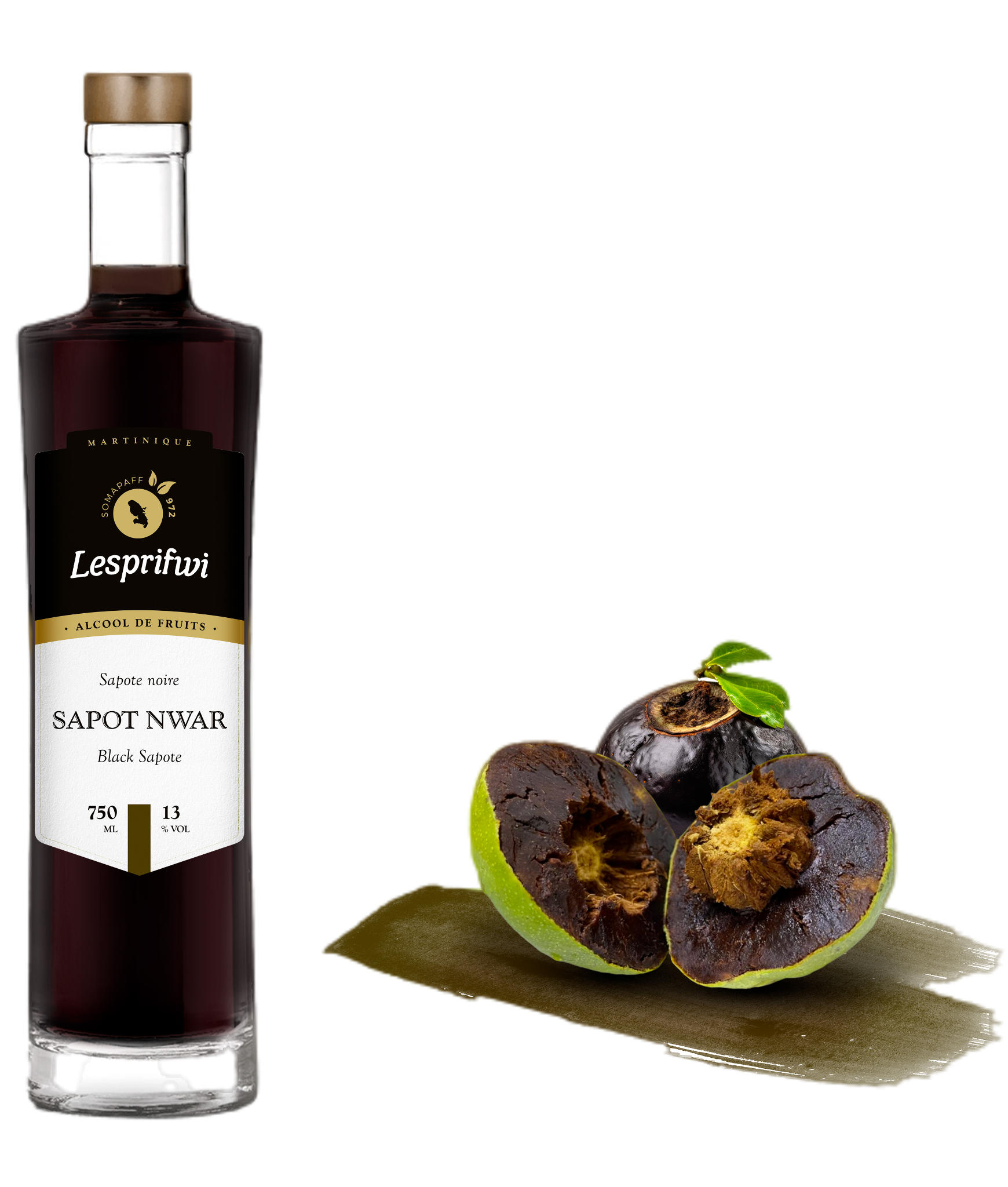 LESPRIFWI Sapot Nwar, alcool de sapote noire
